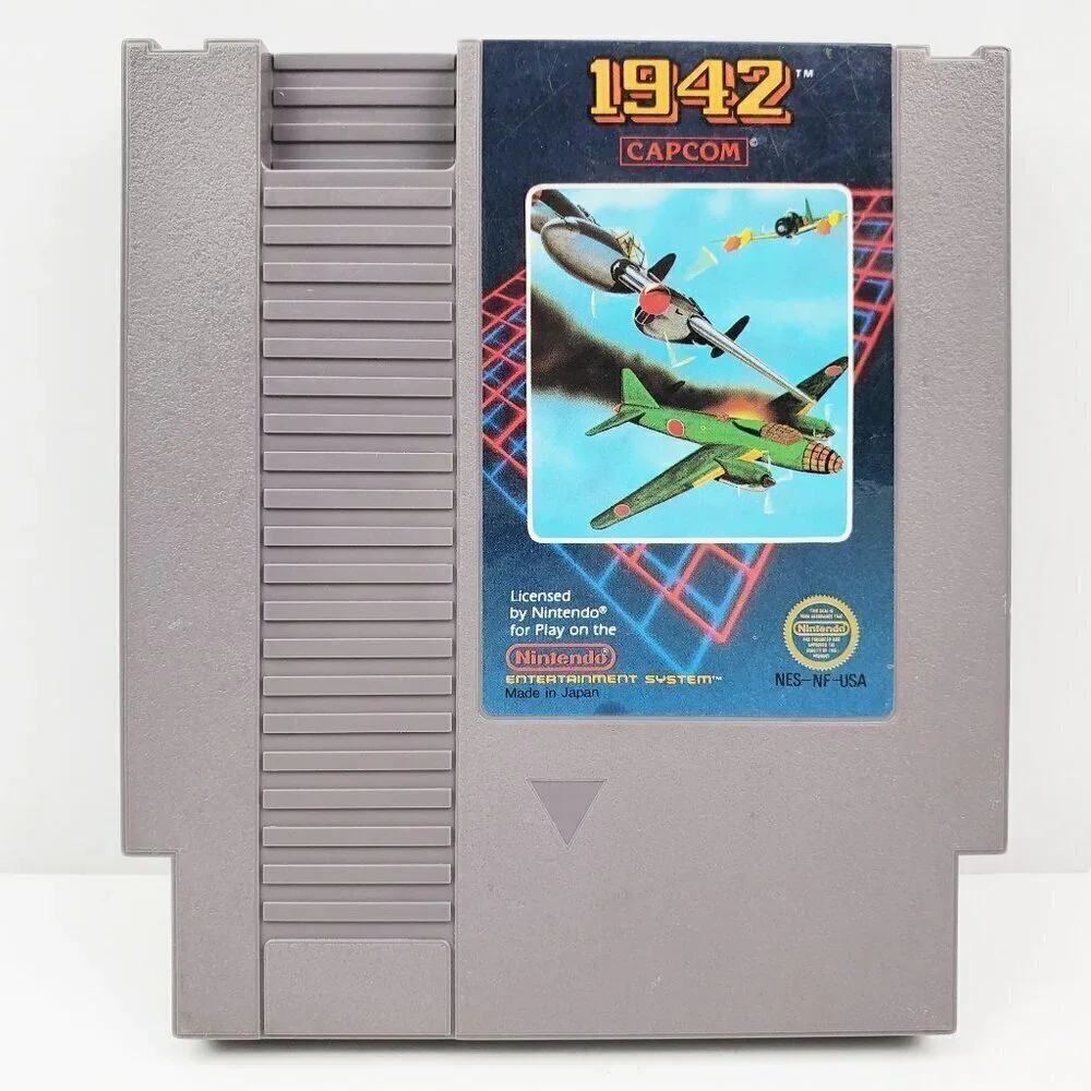 1942 NES Nintendo Video Game Cart. + Sleeve Capcom Authentic Tested